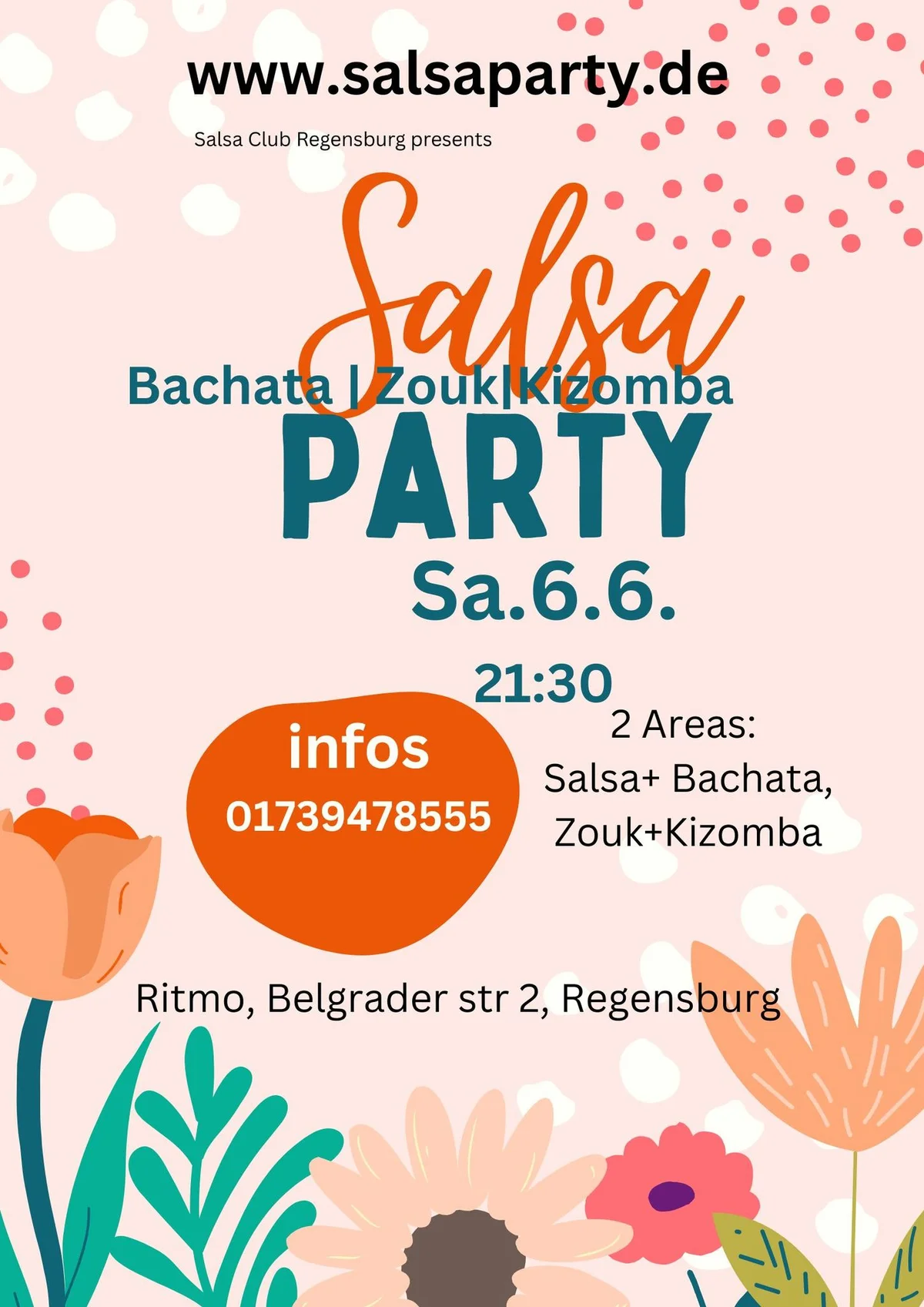 SalsaBachata Party | KizombaZoukparty 2 Areas