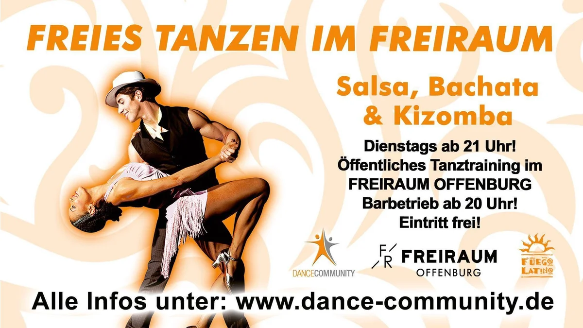 FREIES TANZEN "Salsa, Bachata & Kizomba" im FREIRAUM OFFENBURG
