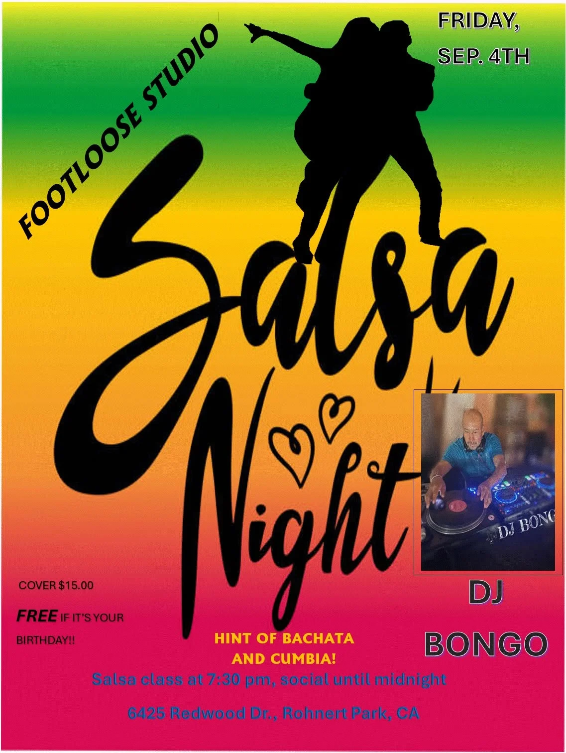 Salsa & Bachata at 6425 Redwood Dr, Rohnert Park, CA 94928-2325, United States