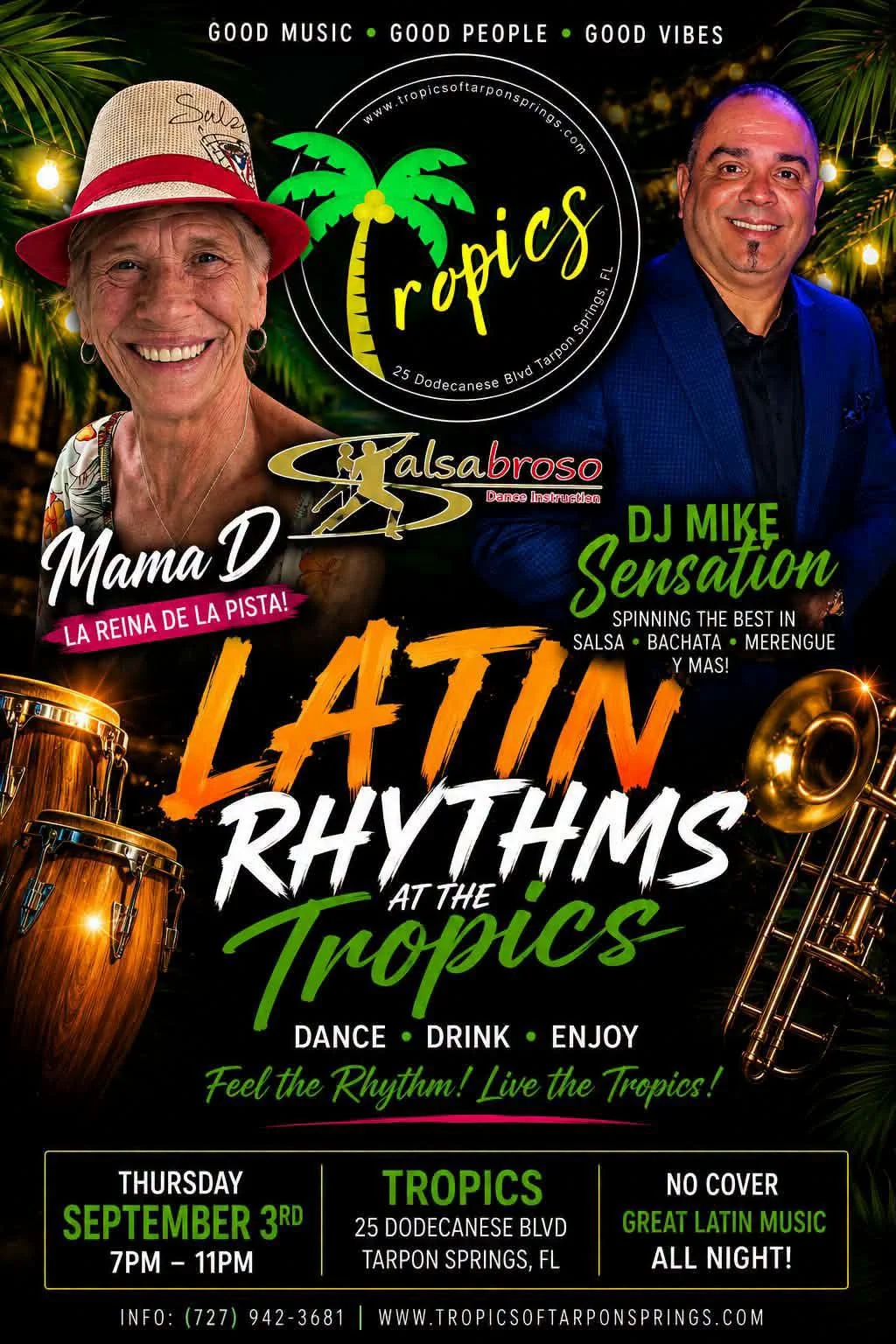 Salsa at tropics of tarpon springs 25 dodecanese blvd