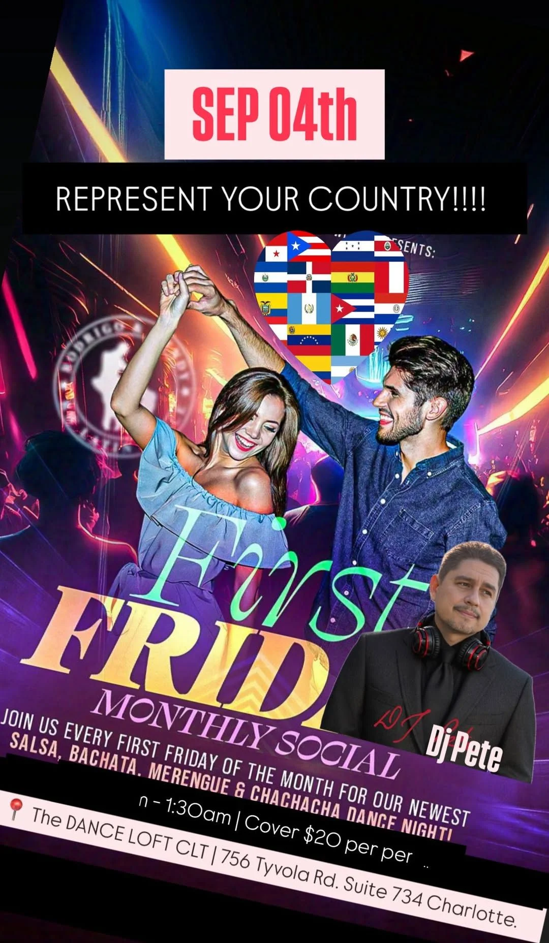 Salsa & Bachata at 756 Tyvola Rd. Suite 734 Charlotte, NC 28217