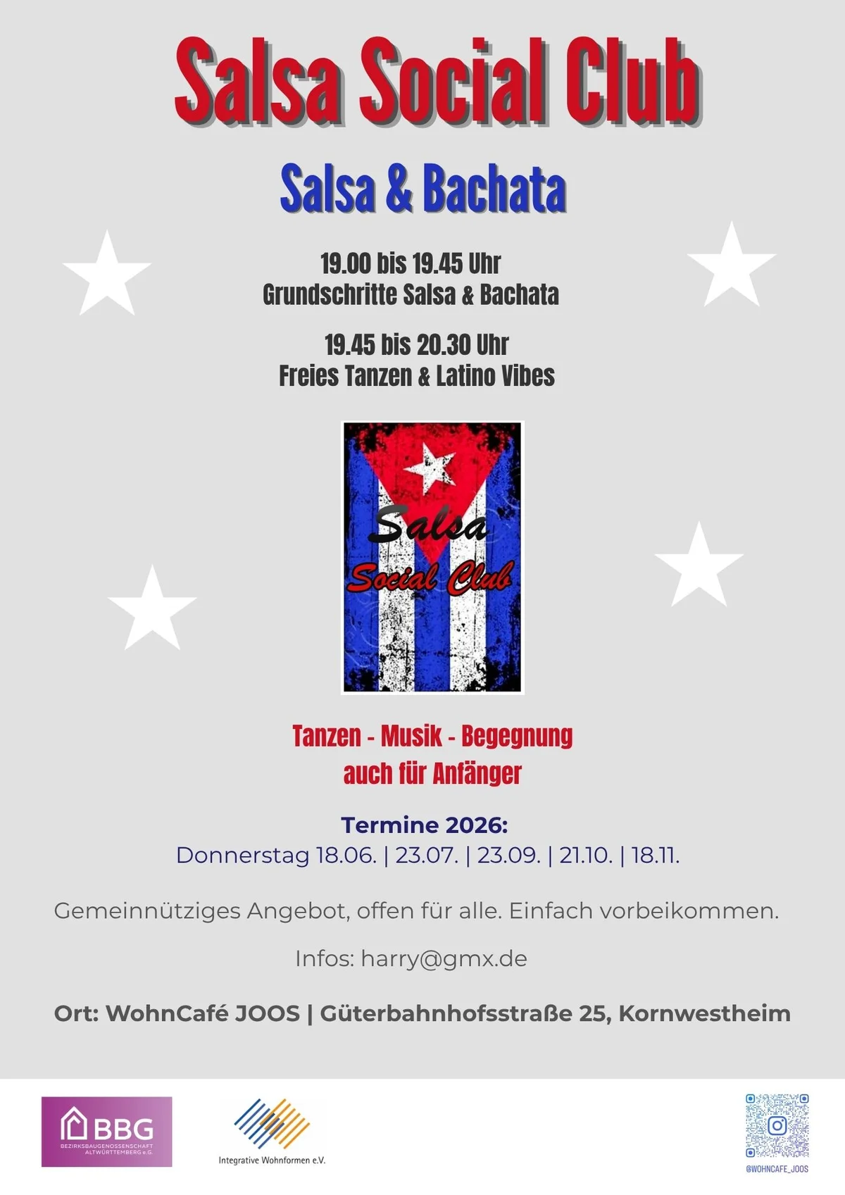 💃 SALSA & BACHATA 🕺 im WohnCafé JOOS Kornwestheim