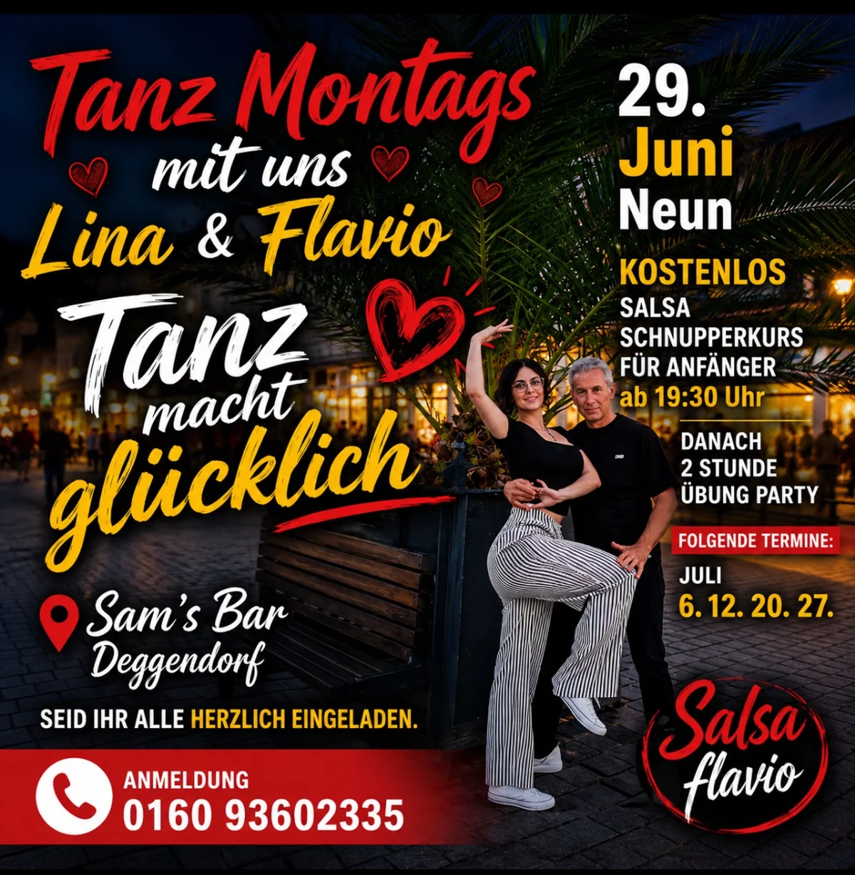 Tanz macht glücklich💃❤️🕺 kostenlos salsa Schnupperkurs
