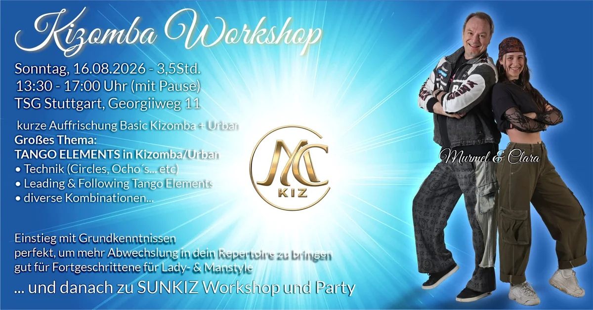 Kizomba / UrbanKiz Bootcamp Sonntag Mittag 3,5h