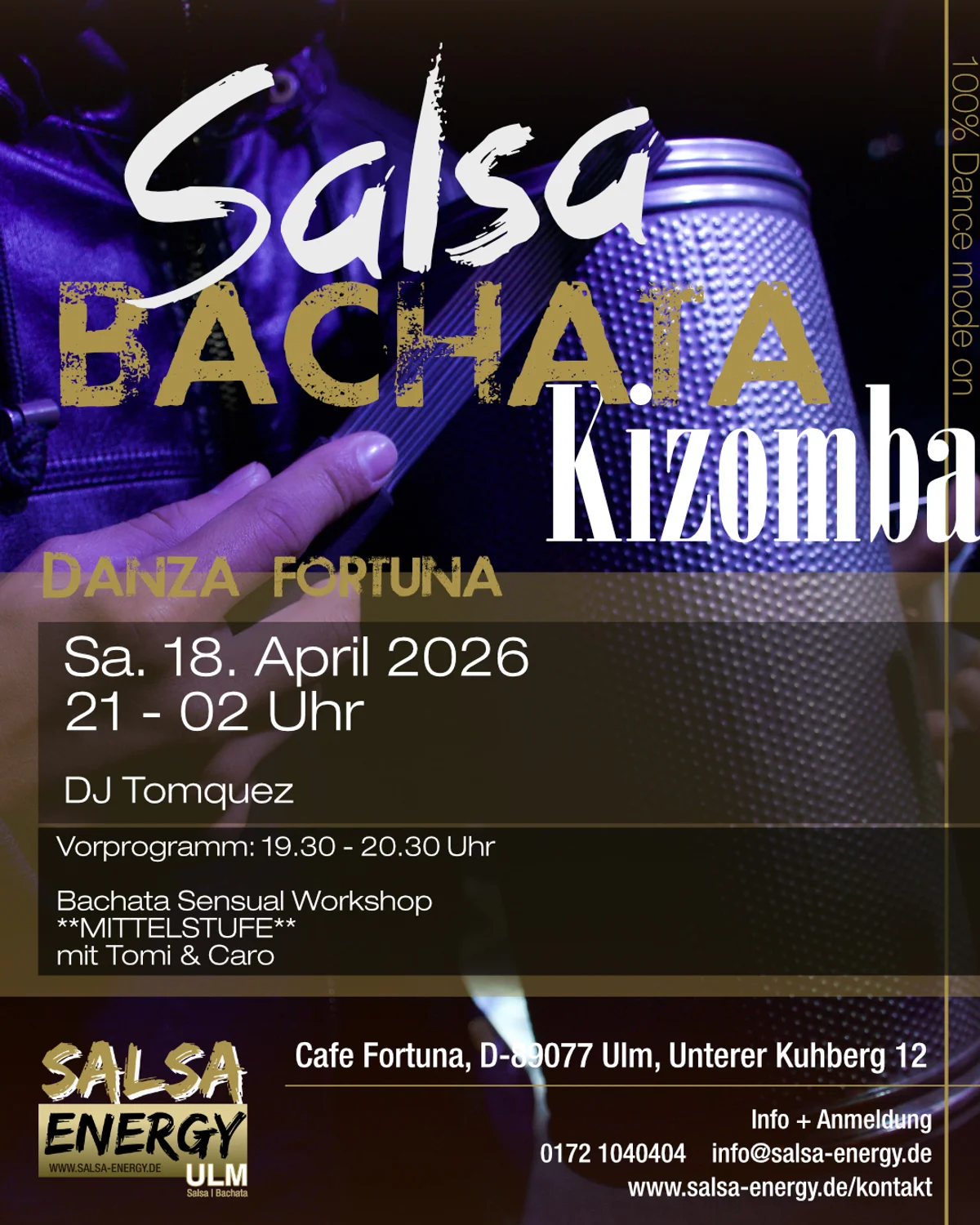 Danza Fortuna Ulm - Salsa Bachata Kizomba Party + Bachata Sensual Workshop!