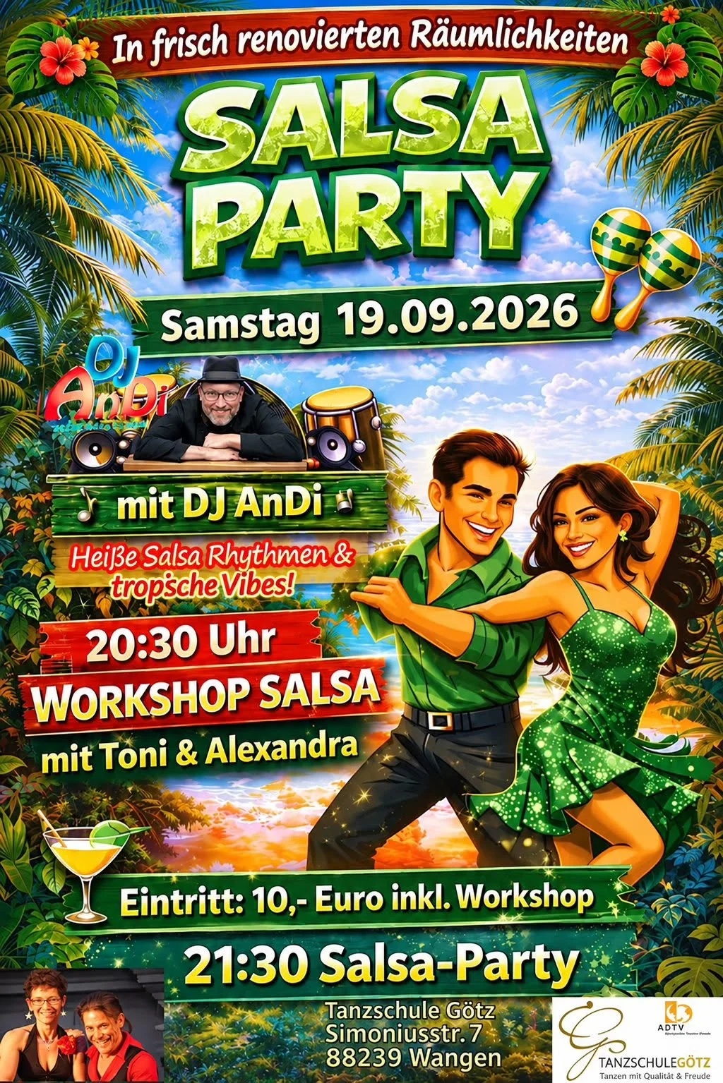 Salsa-Party in Wangen in frisch renovierten Räumlichkeiten