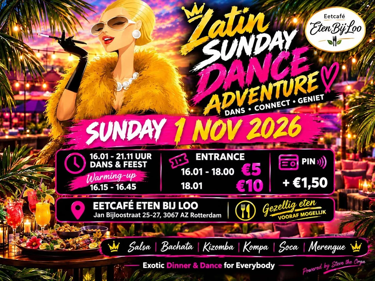 Salsa, Bachata & Kizomba at Eten bij LOO, Rotterdam