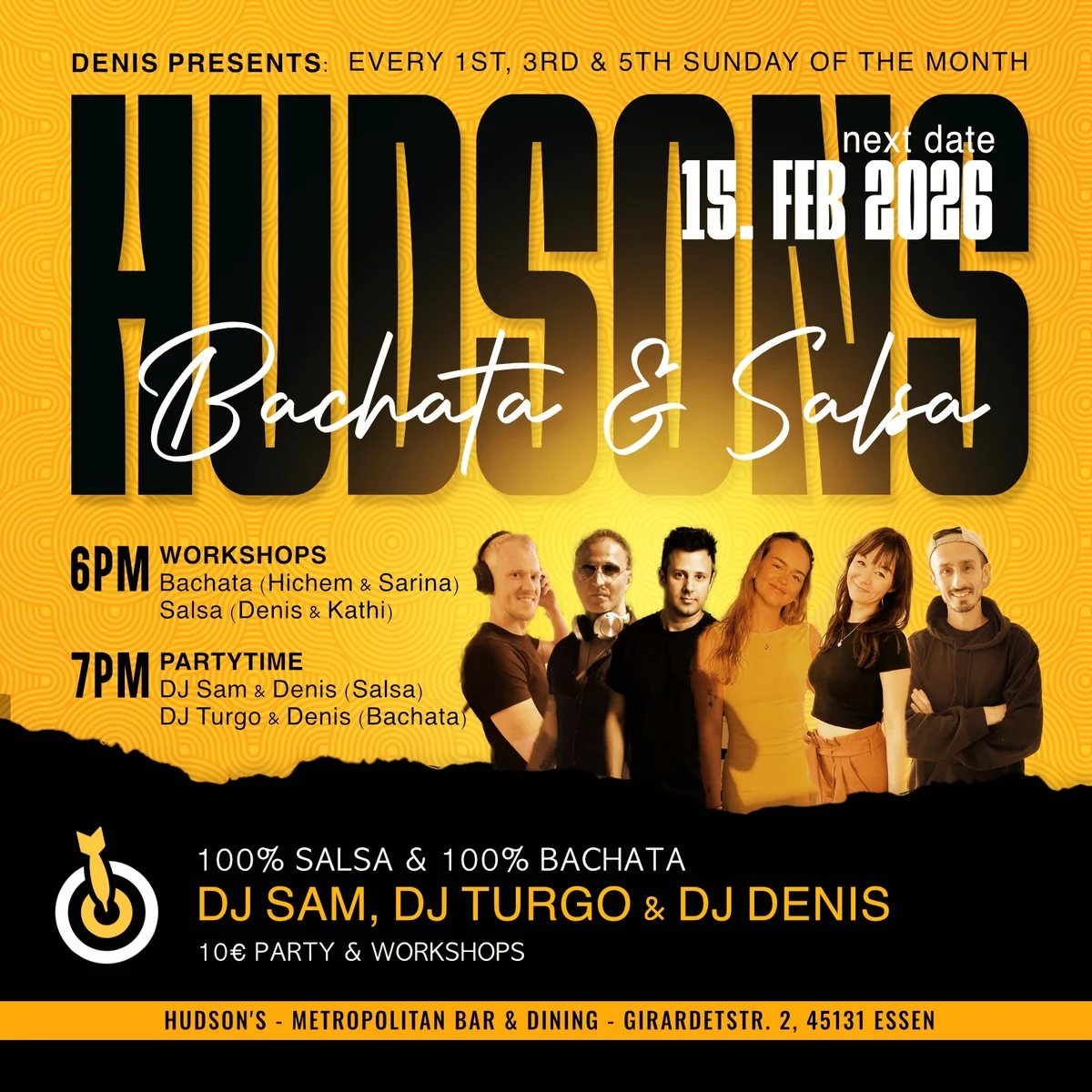 HUDSONS Bachata & Salsa Party - Essen RÜ