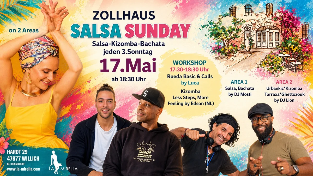 Salsa Sunday on 2 Areas | 17.Mai im Zollhaus bei Düsseldorf