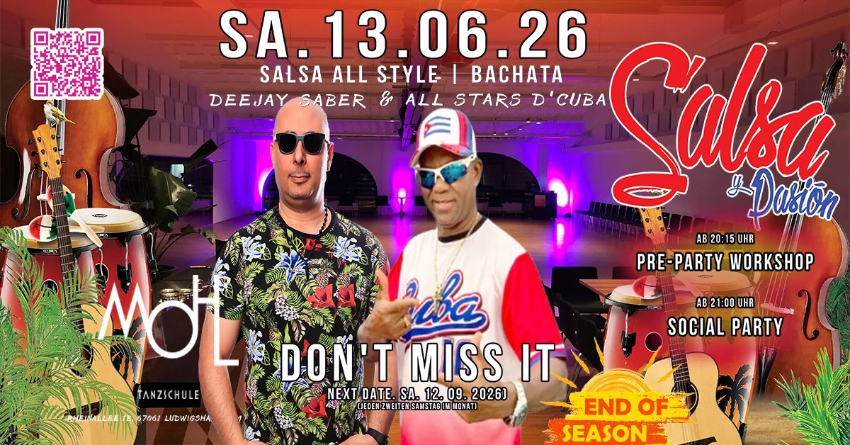 13/06 𝗦𝗮𝗹𝘀𝗮 𝘆 𝗣𝗮𝘀𝗶́𝗼𝗻@Mohl Tanzschule🔥SAISON CLOSING - SOMMER PAUSE🔥
