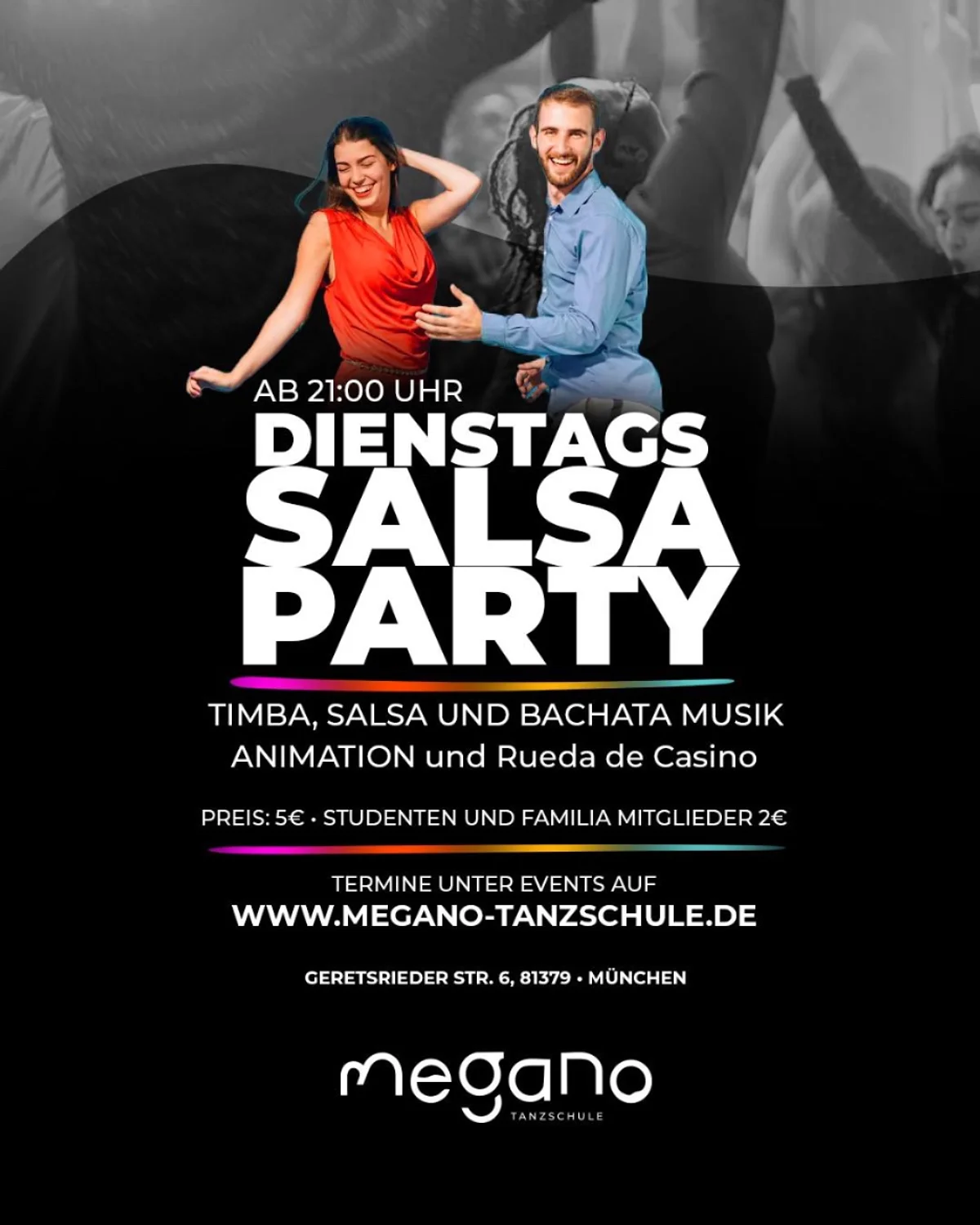 Dienstags Salsa Party im Megano!