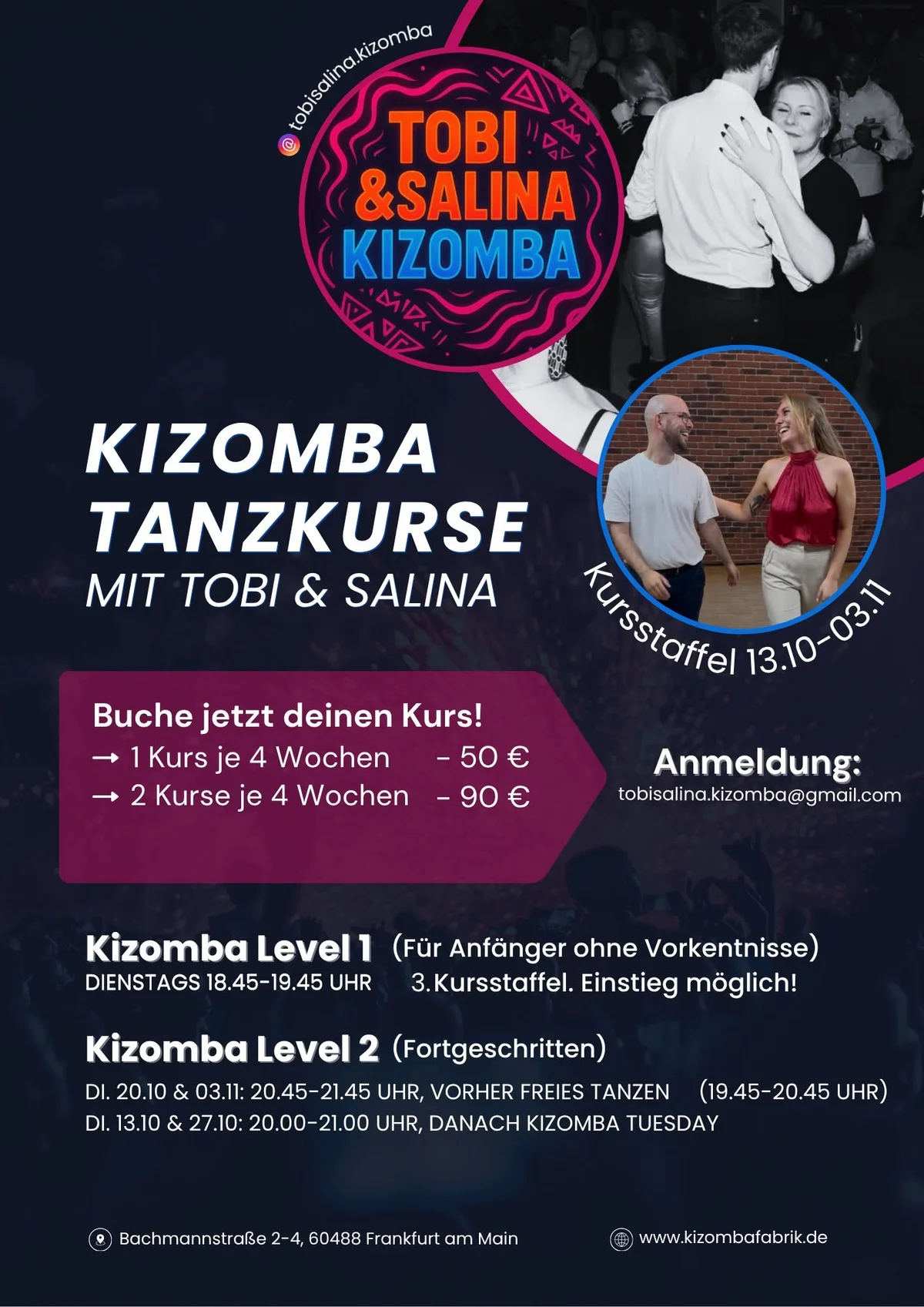 Kizomba Tanzkurse im Club21 (ehemalig Kizomba Fabrik) – Kizomba in Frankfurt am Main