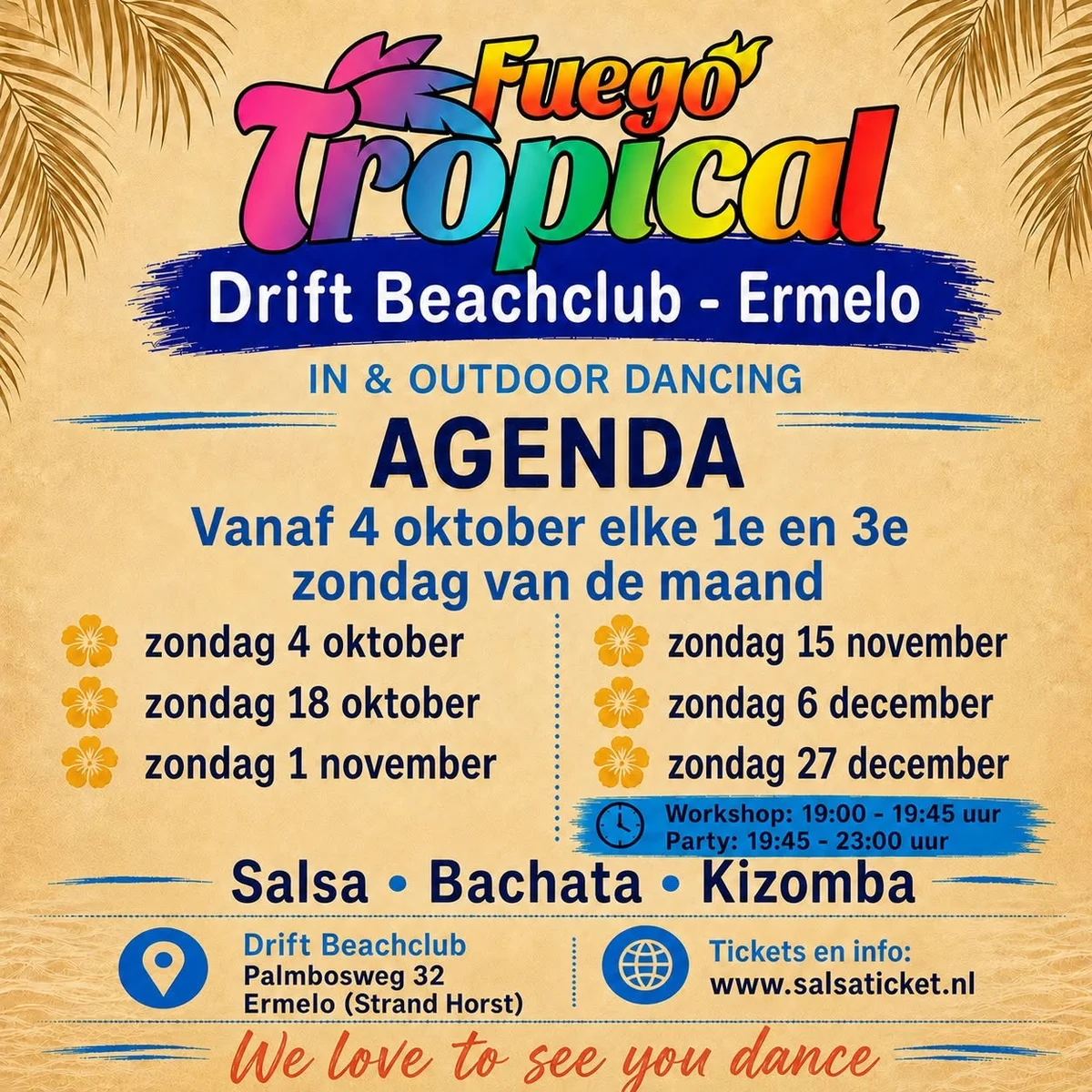 Salsa, Bachata & Kizomba at Drift Beachclub, Ermelo