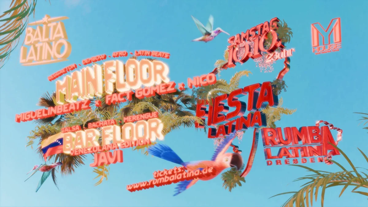 Fiesta Latina Sa.10.10. Myhouse Club 2 Floors Reggaeton – Sa – Salsa in Dresden