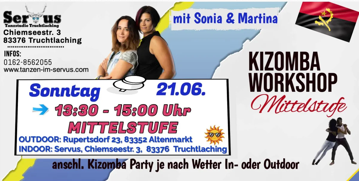 Kizomba Mittelstufe Workshop - anschließend Kizomba Party - Outdoor