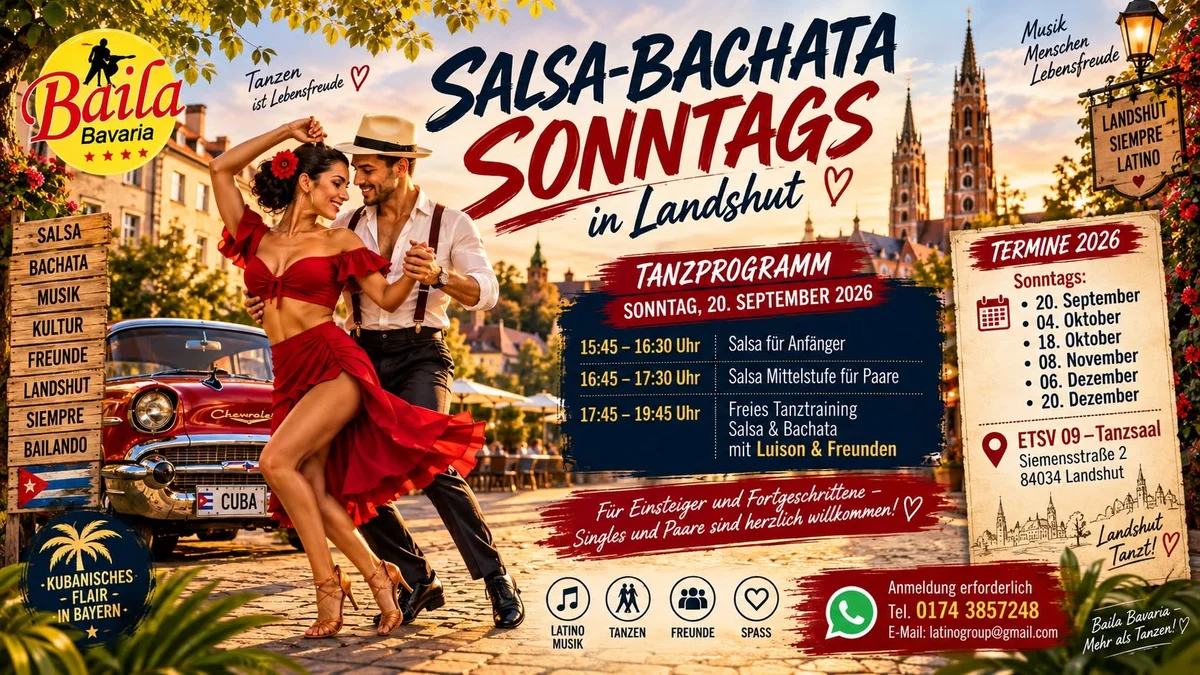 LANDSHUT, WIR TANZEN WIEDER! SALSA & BACHATAKURSE 