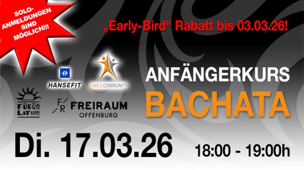 Bachata-Anfängerkurs im FREIRAUM OFFENBURG