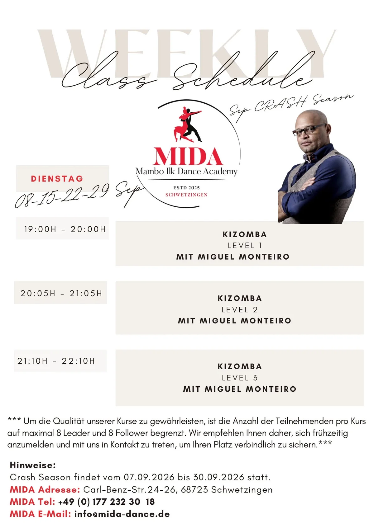 Kizomba Kurse @ MIDA by Miguel Monteiro