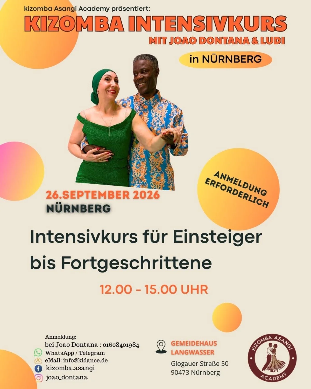 KIZOMBA INTENSIVKURS IN NÜRNBERG