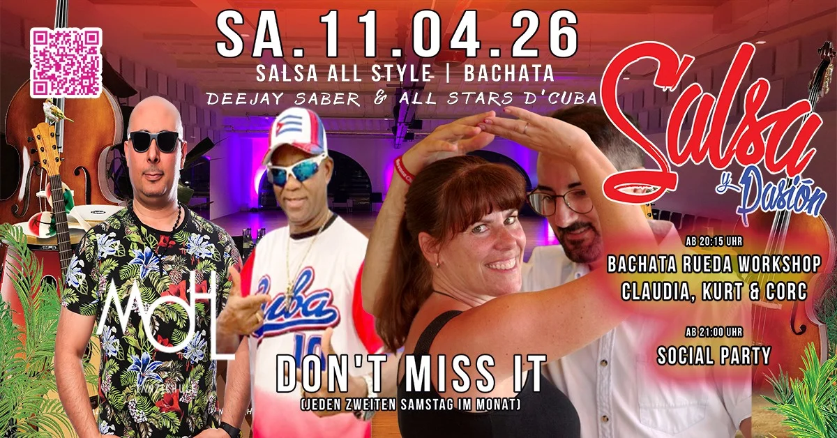 11/04 𝗦𝗮𝗹𝘀𝗮 𝘆 𝗣𝗮𝘀𝗶́𝗼𝗻@Mohl Tanzschule🔥PRE-PARTY WORKSHOP: Claudia, Kurt & Corc 🔥2DJ