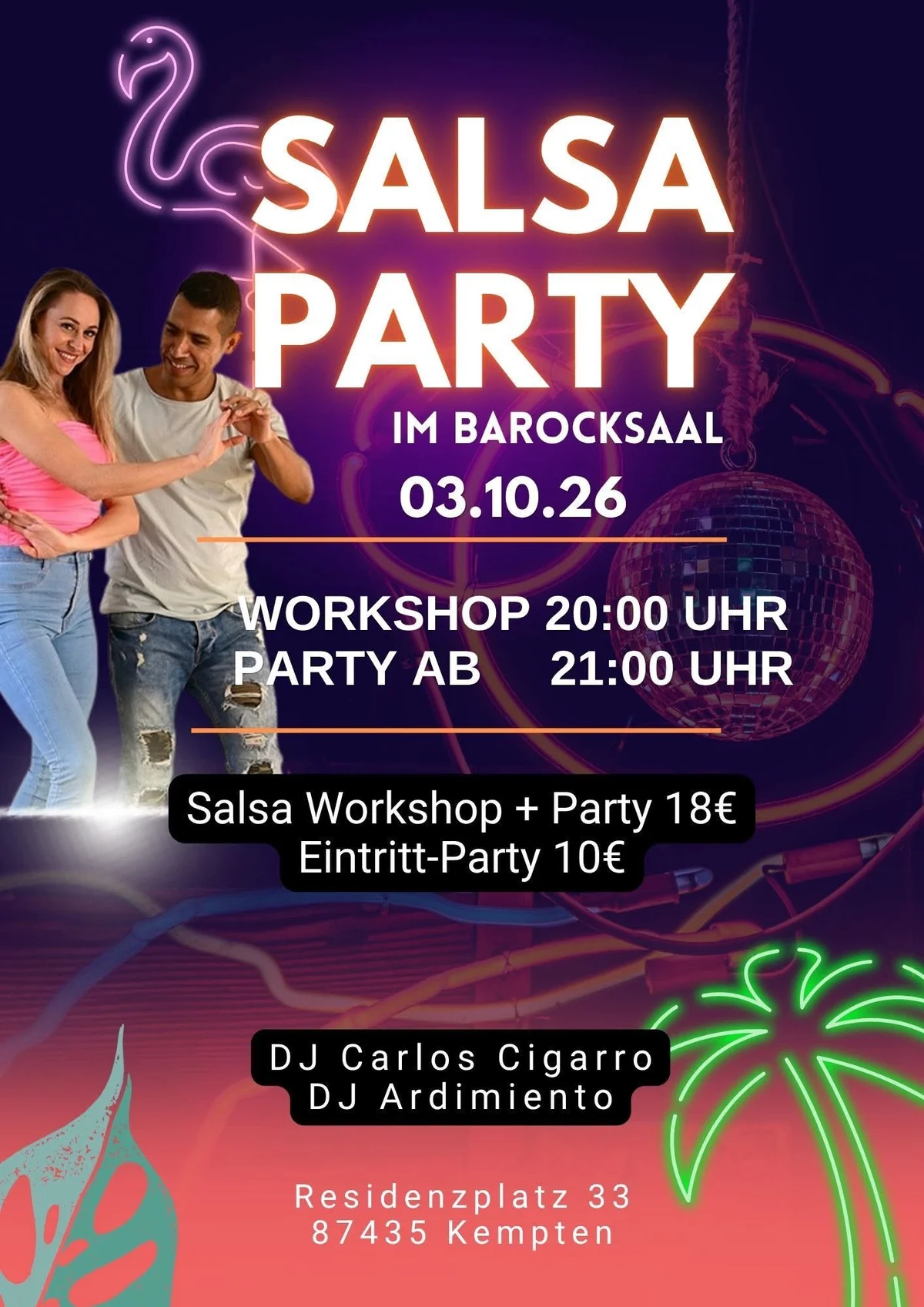 Salsa im Barocksaal Kempten