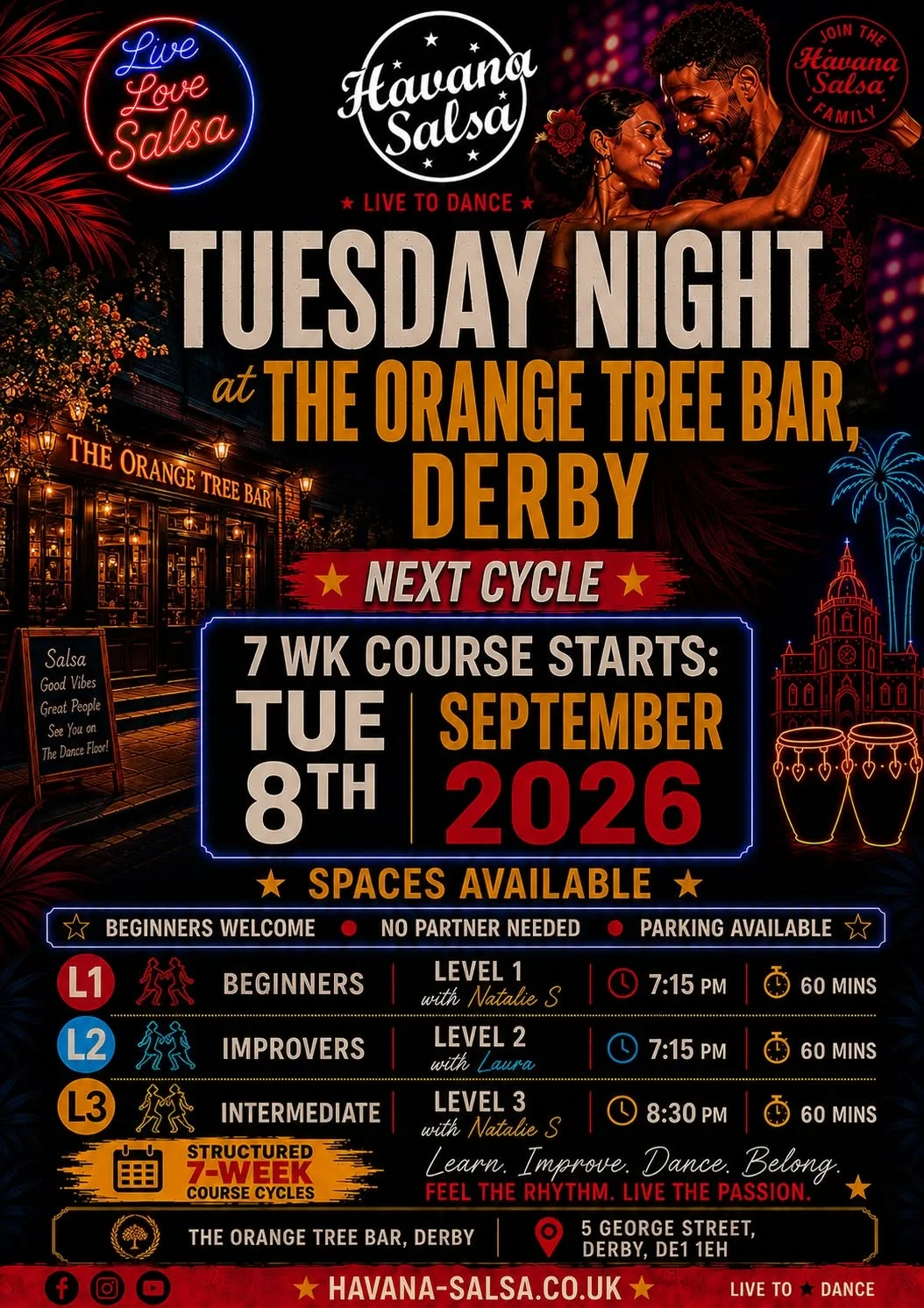 Salsa at The Orange Tree Bar, 5 George Street, Derby, DE1 1EH, DE1 1EH Derby, United Kingdom, England