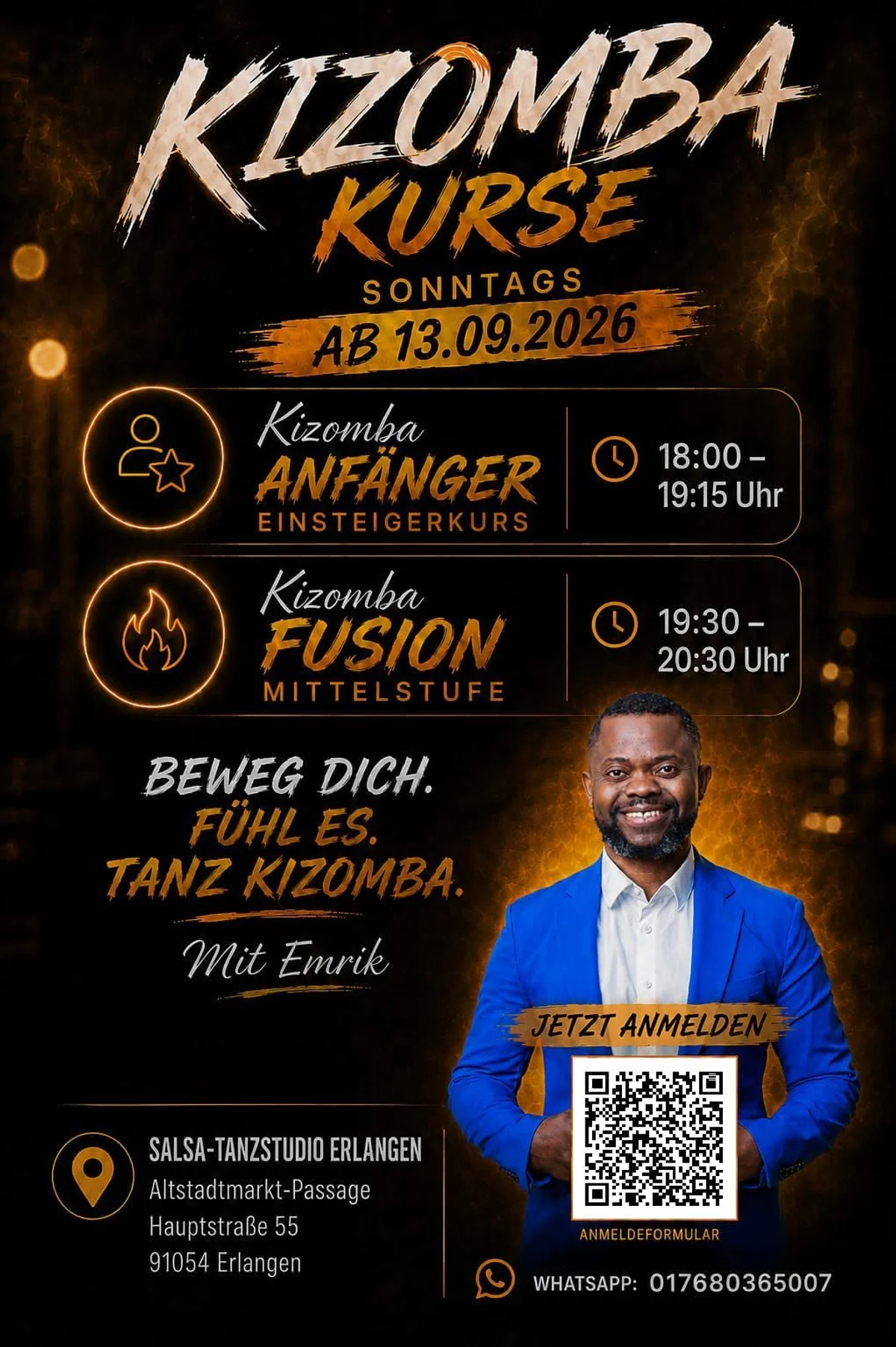 Kizomba Essence – Neuer Kurs ab 13. September in Erlangen