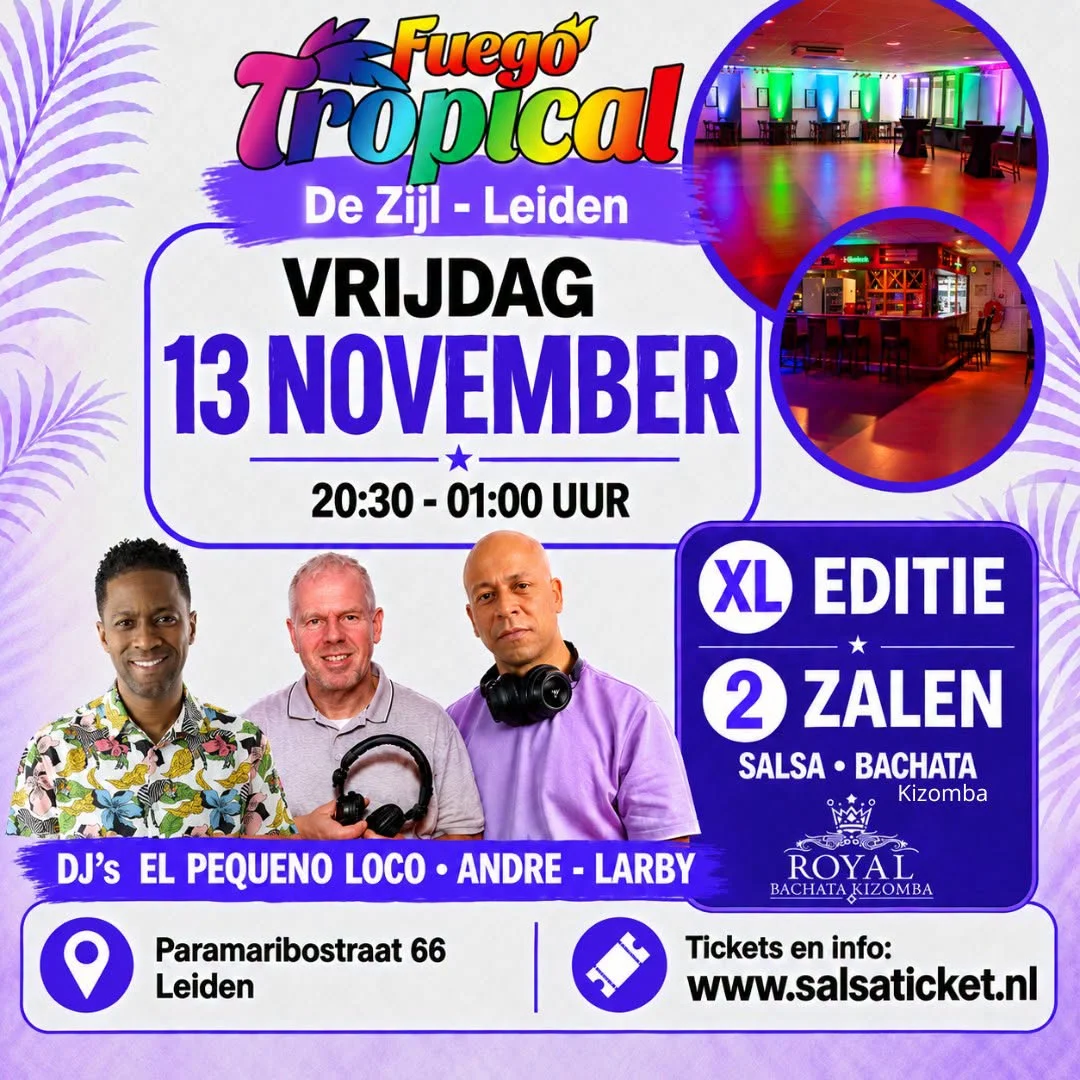 Salsa, Bachata & Kizomba at Partycentrum de Zijl, Leiderdorp