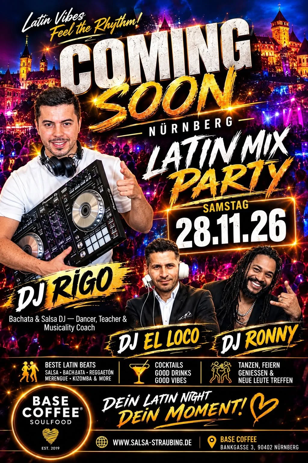 Latin Mix Party in Basecoffee Nürnberg 