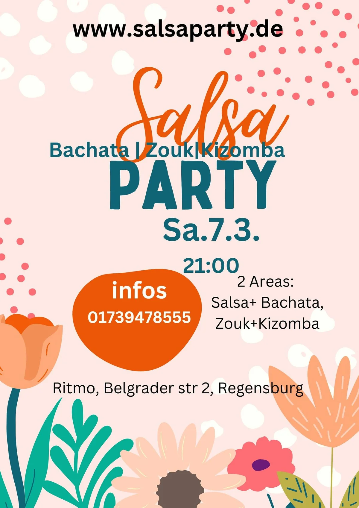SalsaBachata Party | KizombaZoukparty 2 Areas