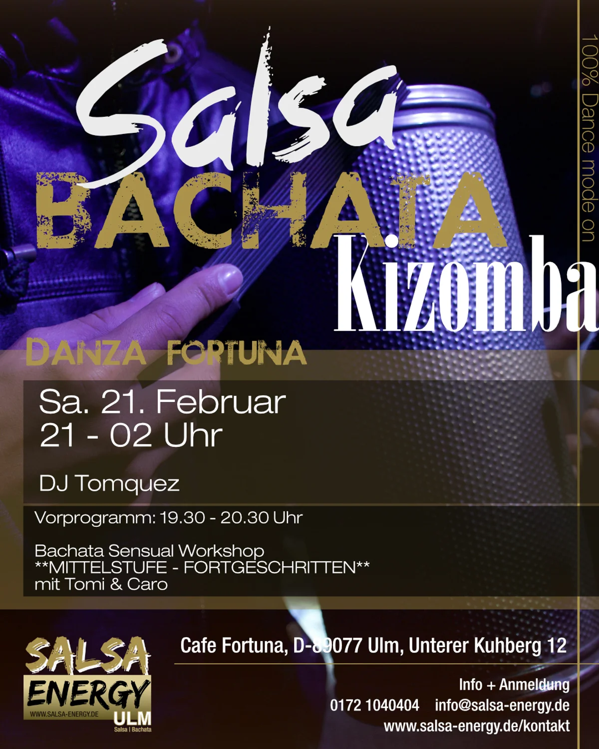 Danza Fortuna Ulm - Salsa Bachata Kizomba Party + Bachata Sensual Workshop!