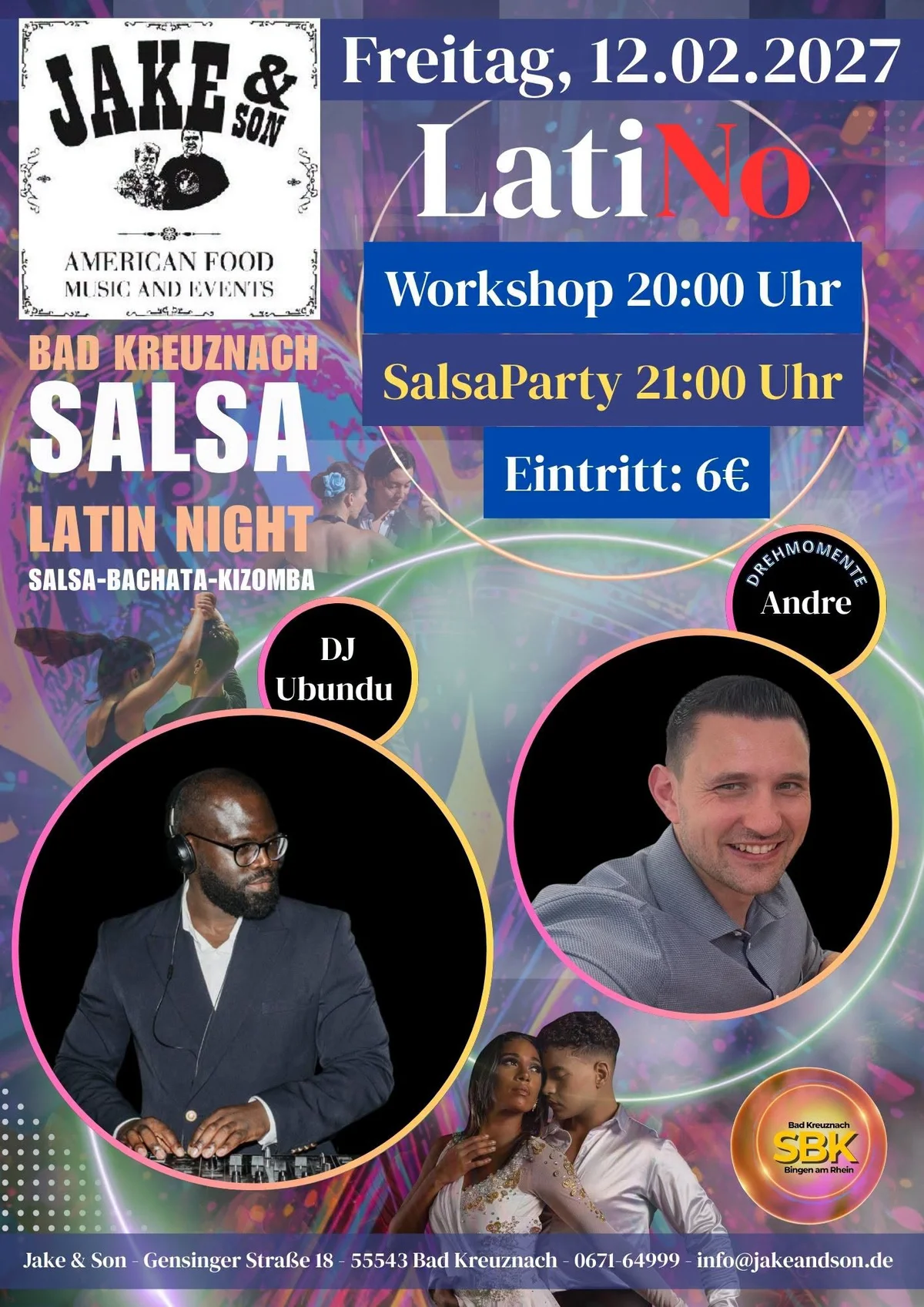 SALSA LATIN NIGHT im Jake & Son in Bad Kreuznach