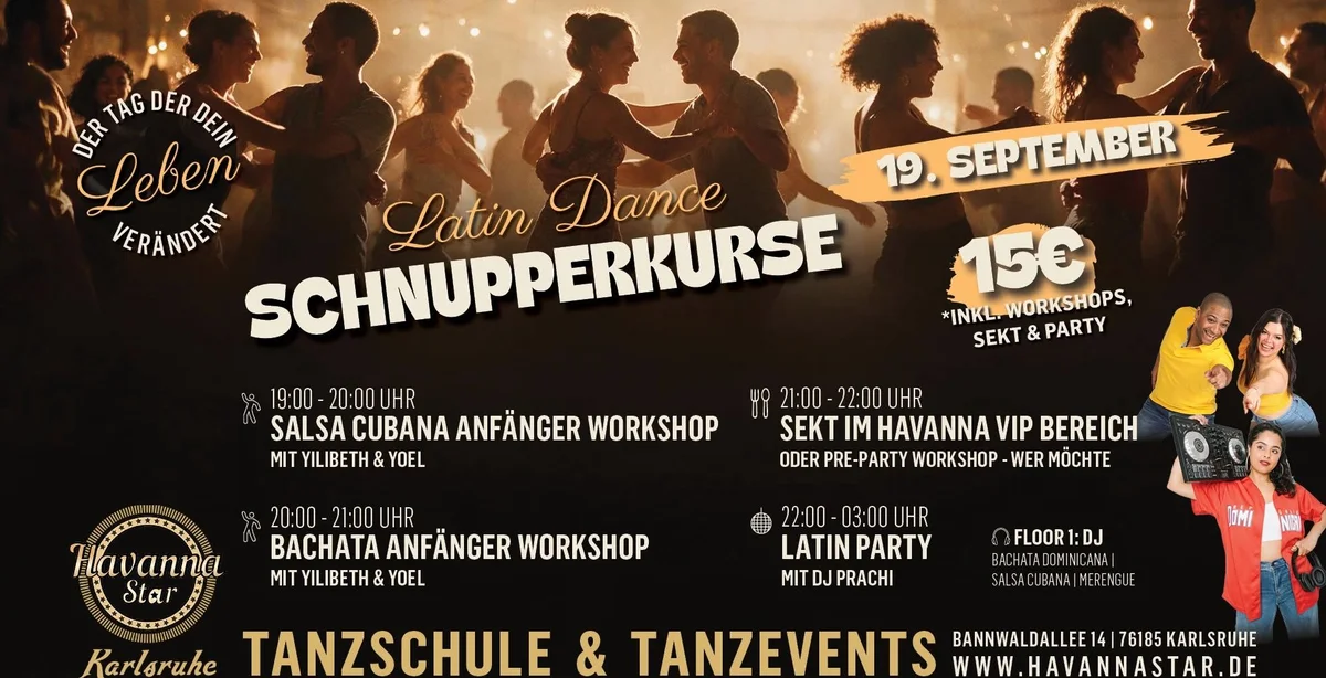 Tanz Schnupperkurs plus Latin Party im VIP Bereich inklusive Sekt