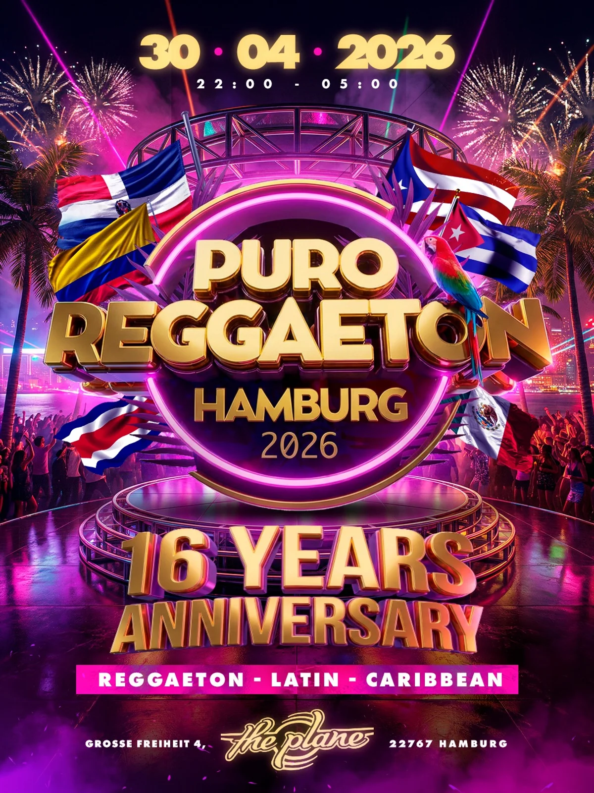 16 Years Anniversary - PURO REGGAETON Hamburg - 30.04.2026