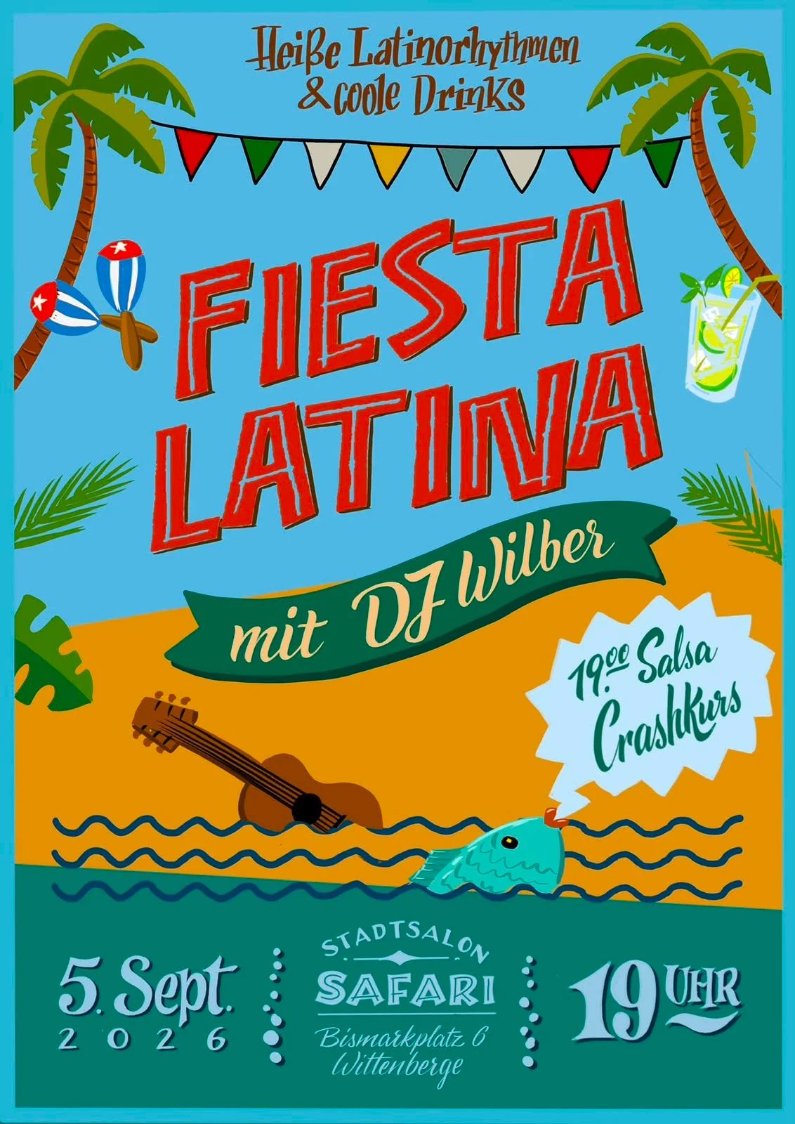 Fiesta Latina - Tanzparty mit DJ Wilber im Stadtsalon Safari