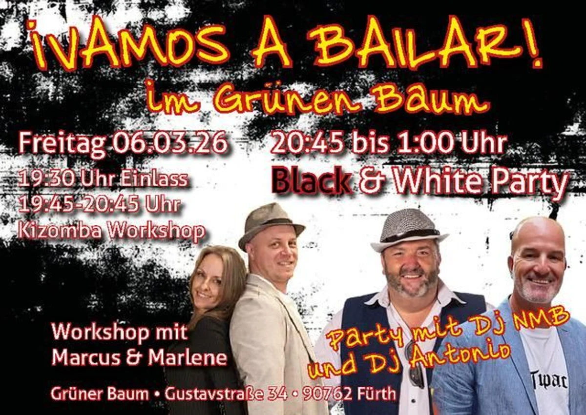 ¡Vamos a Bailar! Im Grünen Baum 🌳 💃🏻🕺🌳 Black & White Party 