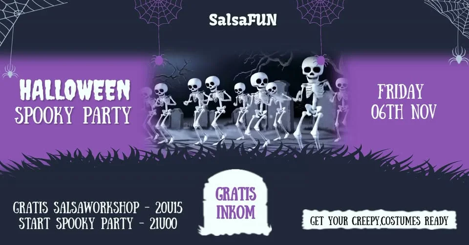 SalsaFUN Halloween spooky party met gratis Salsa workshop (open level) - Geel Ten Aard – Bild 1