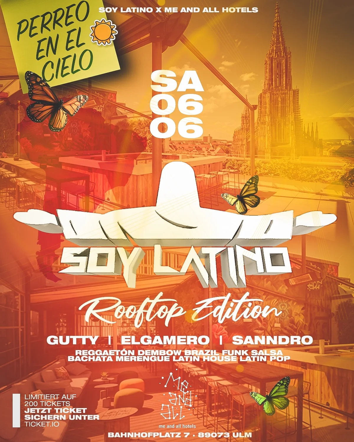 •SOY LATINO ✘ ME & ALL HOTEL ULM •SA. 06.JUNI •LATIN ROOFTOP PARTY 🤍