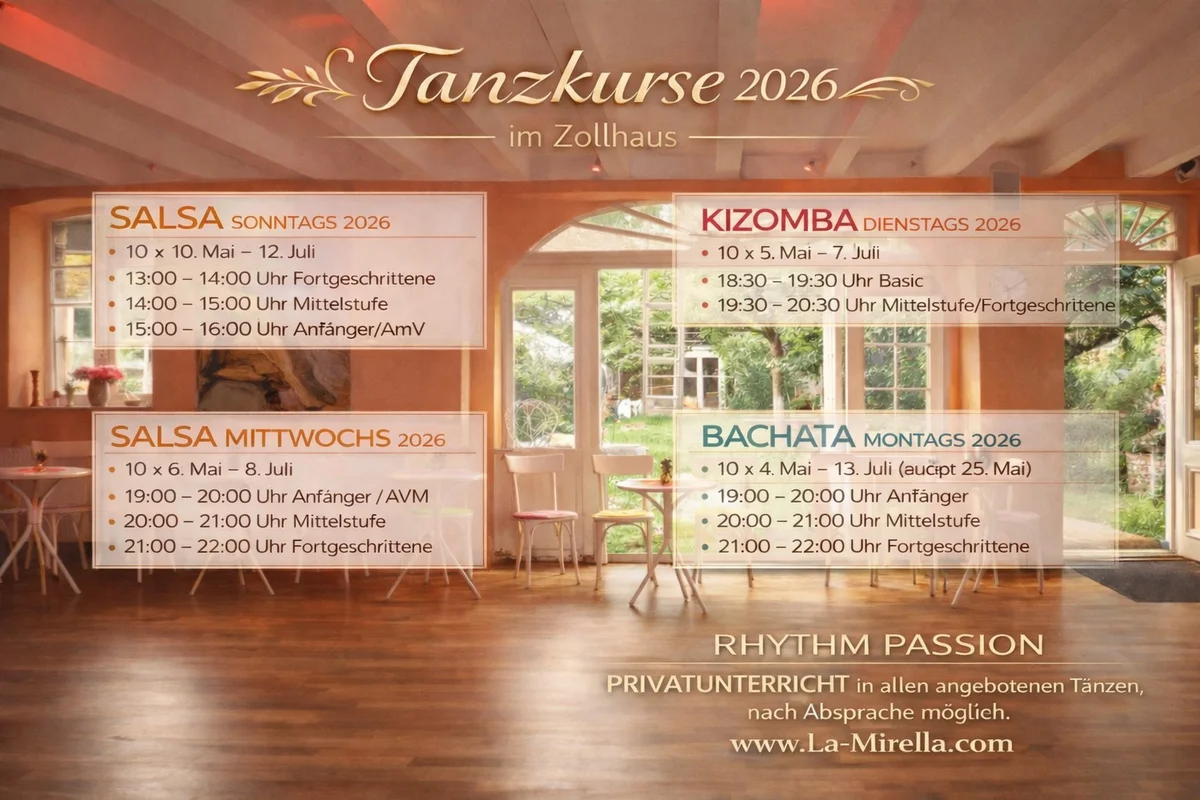 Tanzkurse bei Düsseldorf – Salsa, Bachata & Kizomba für Anfänger & Fortgeschrittene