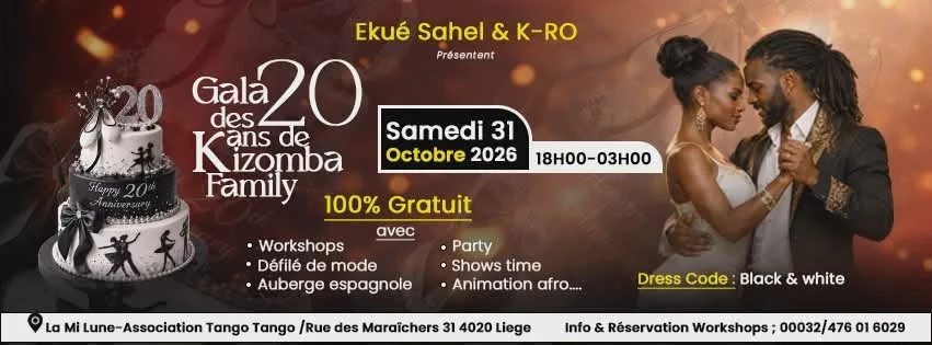 Gala des 20 ans Kizomba Family Liège – Bild 1