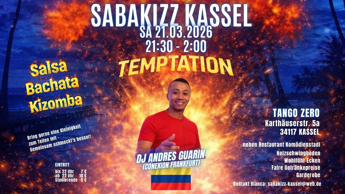 SABAKIZZ KASSEL- TEMPTATION mit DJ ANDRES! 