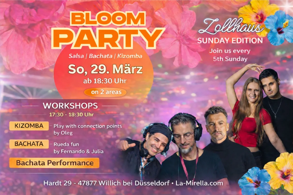 BLOOM Salsa Sunday Edition im Zollhaus | 29.März | on 2 Areas