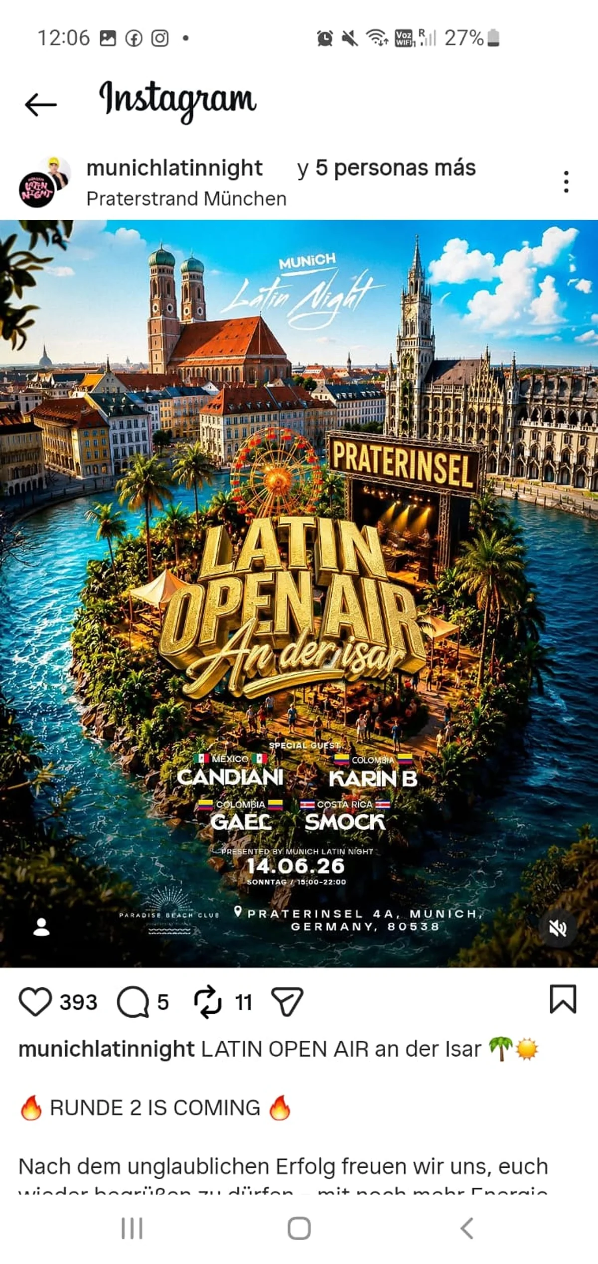 Latin Open Air an der Isar